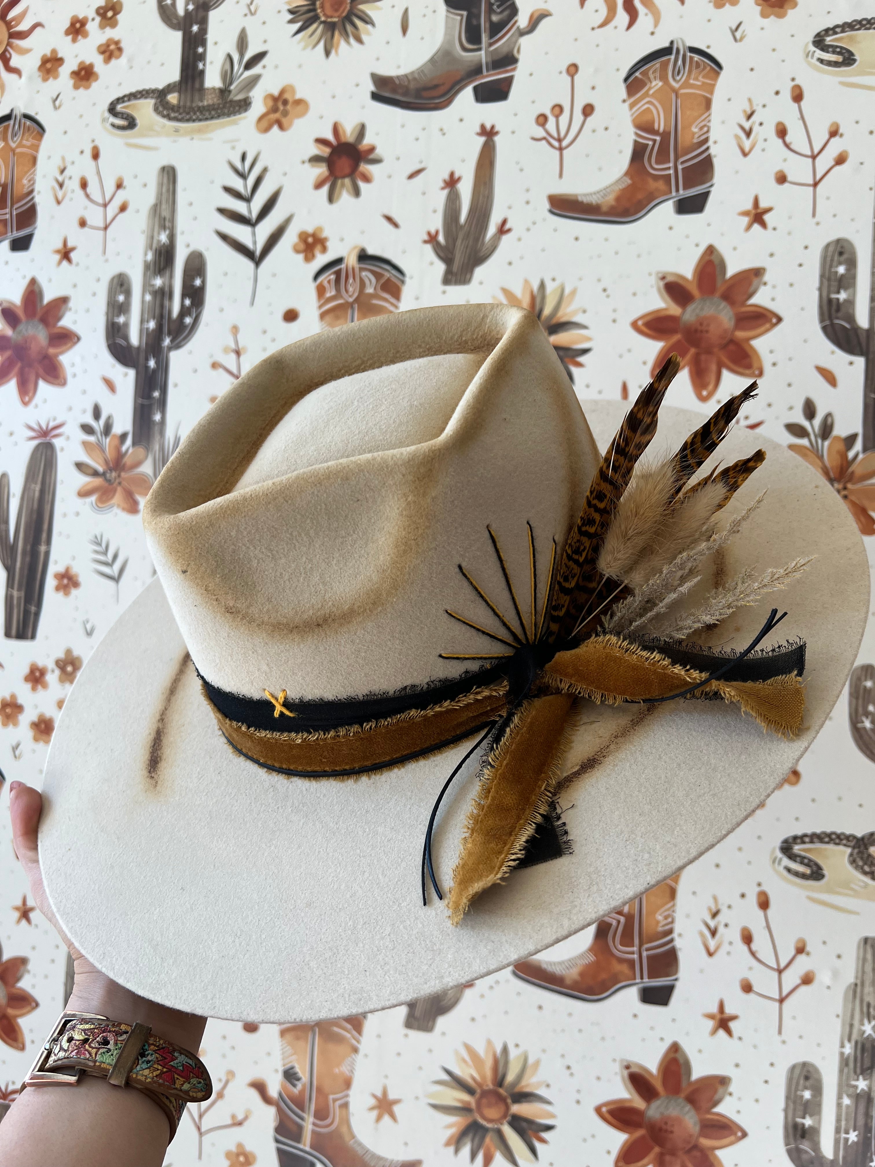 CZ Diamond Wool Blended Beret Hat