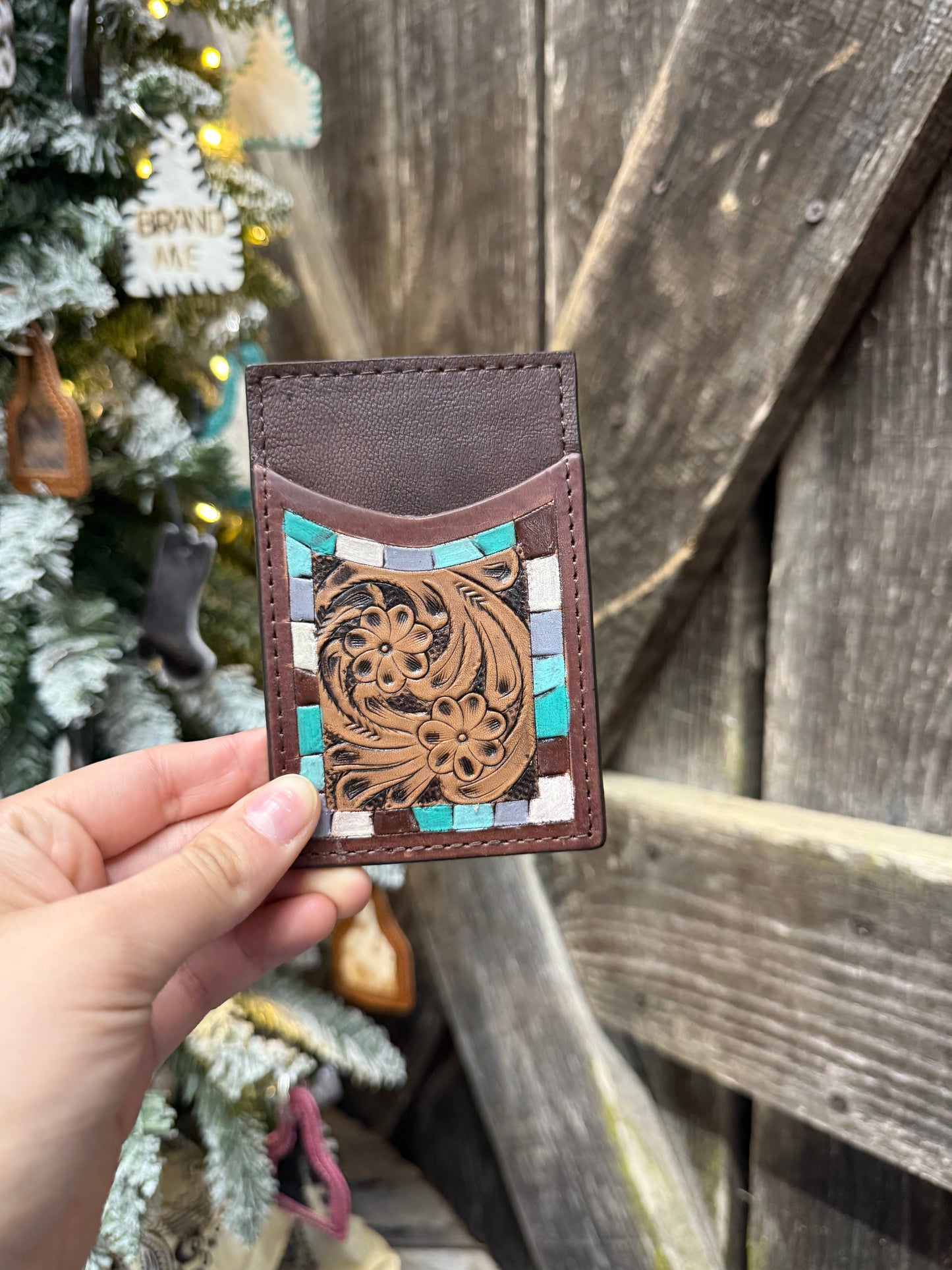 The Tooled Leather Card Holder