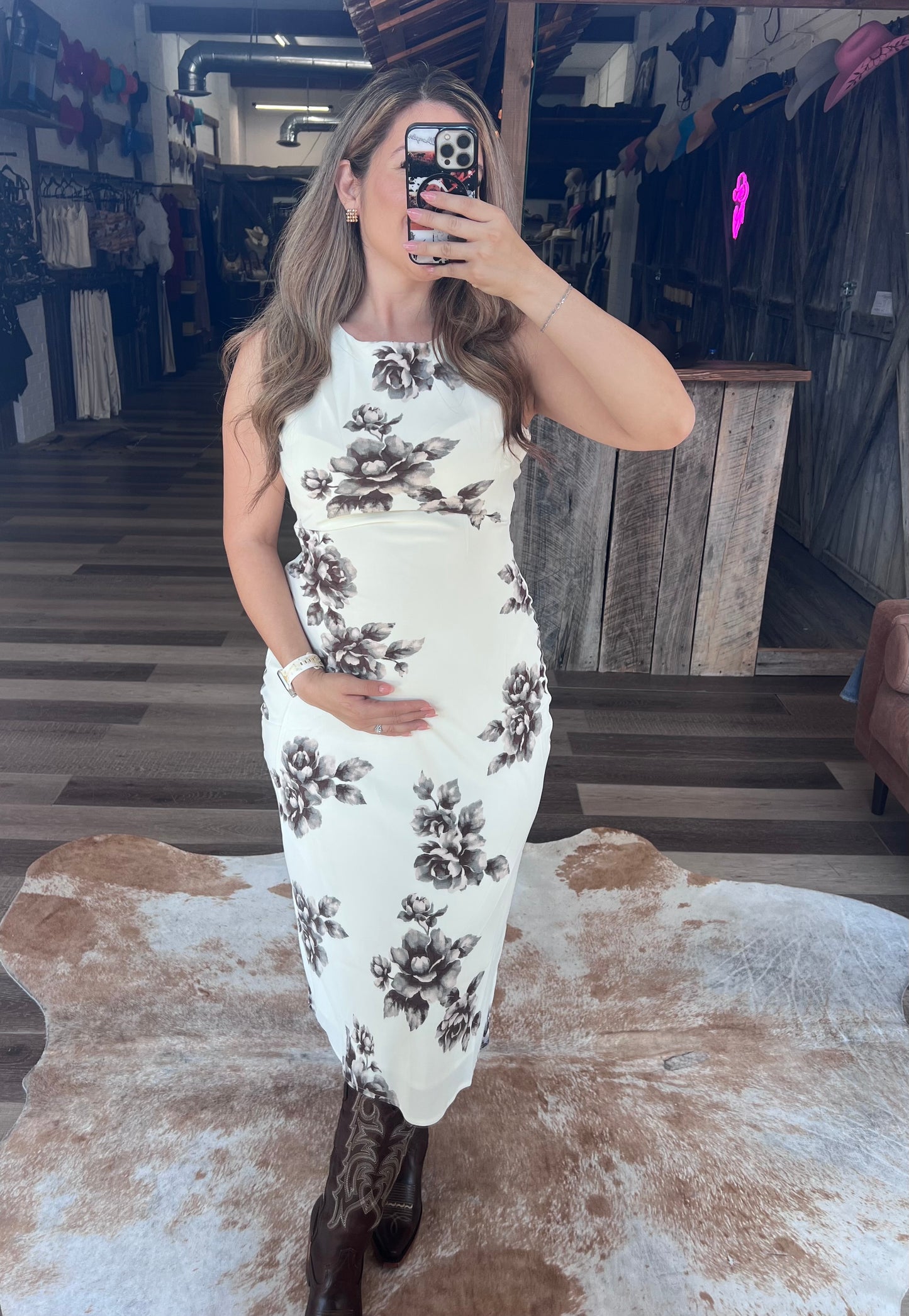 The Autumn Rose Silk Dress