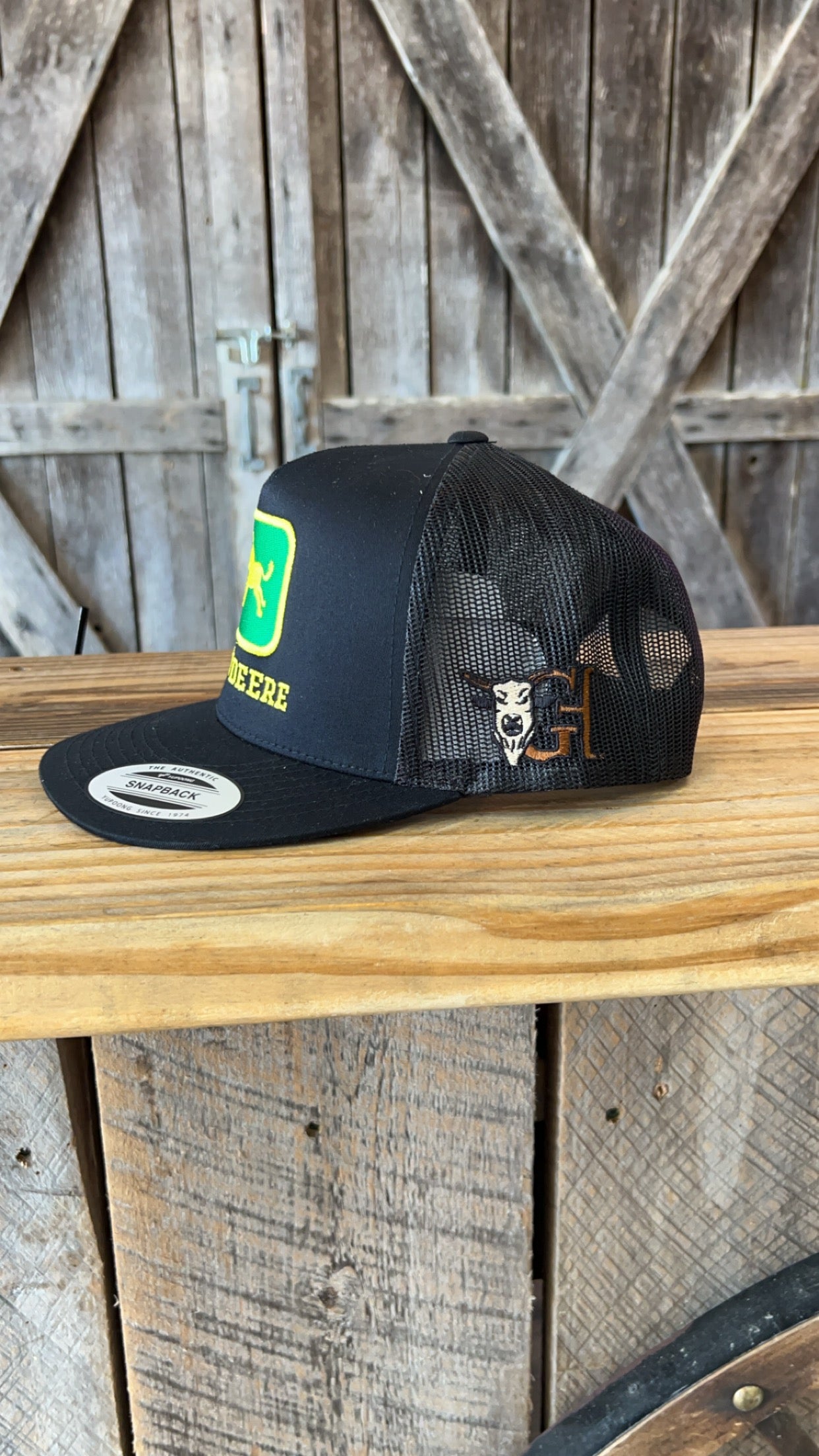 Black Juan Deere Cap