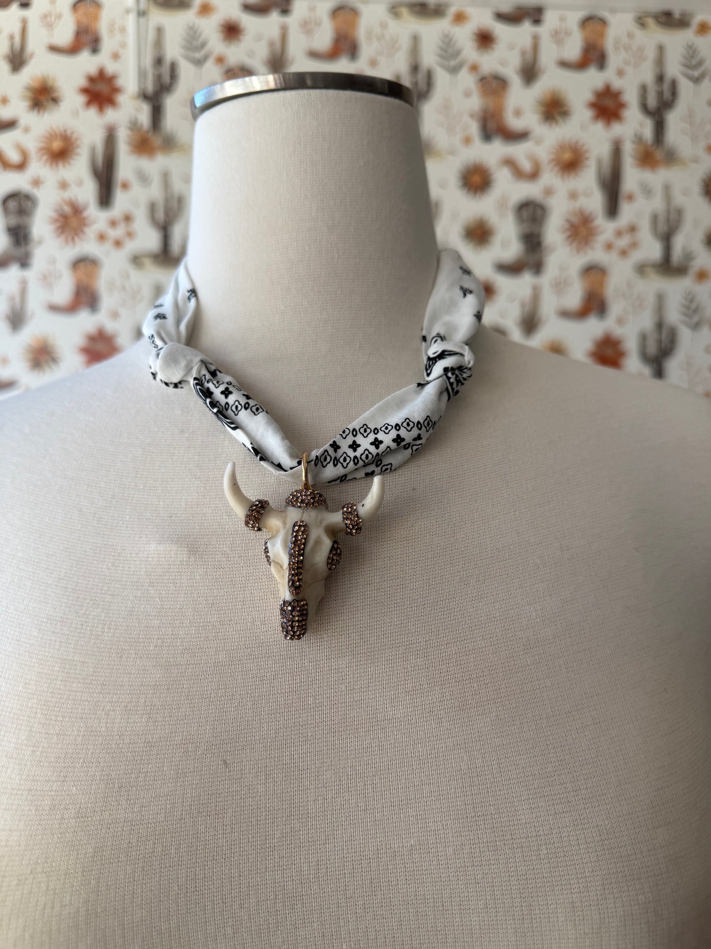 Longhorn Bandana Necklace
