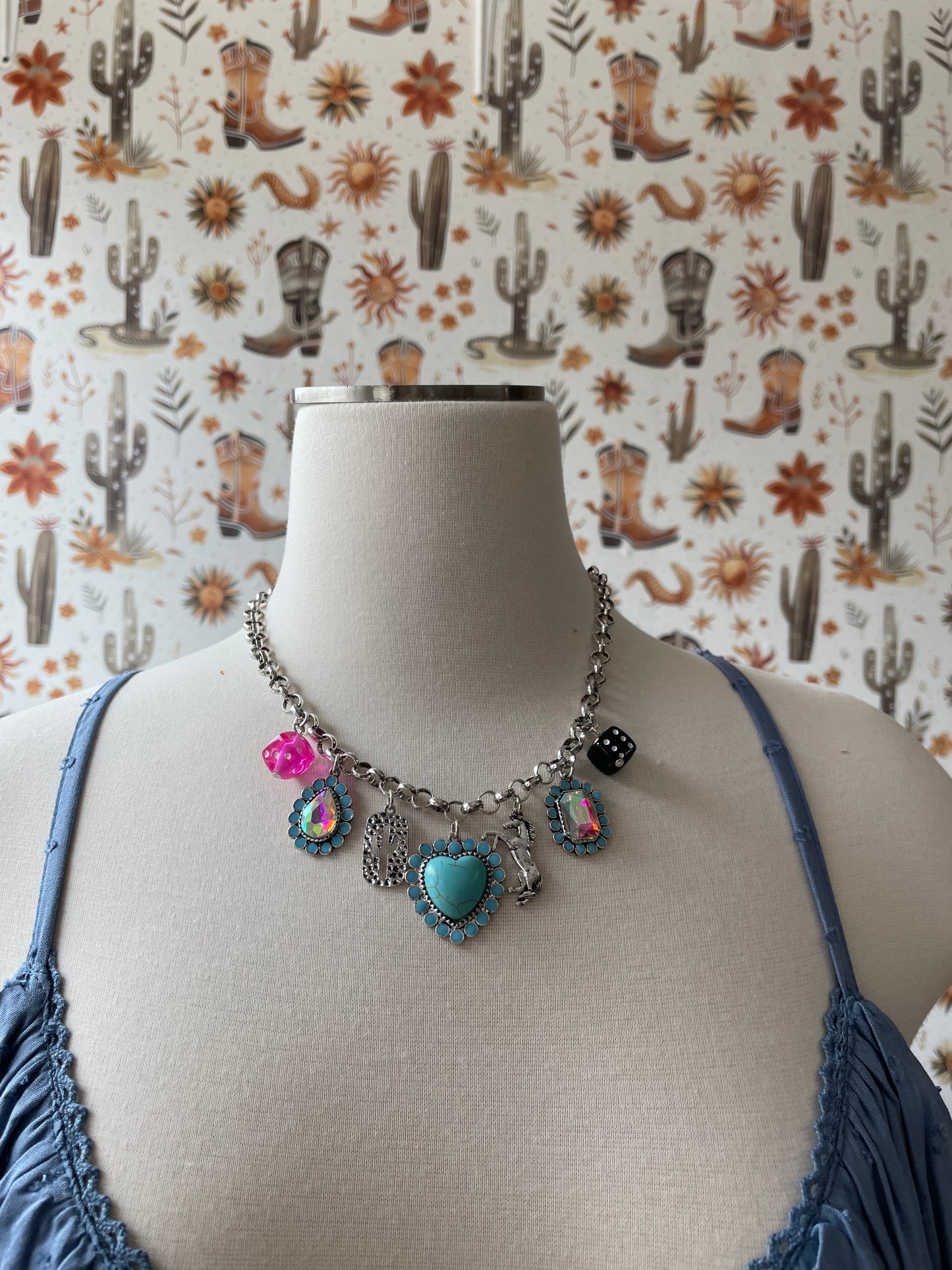 Turquoise Charm Necklace