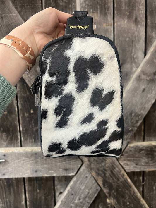 Trinity Ranch Genuine Hair-On Cowhide Collection Sling Bag 🖤