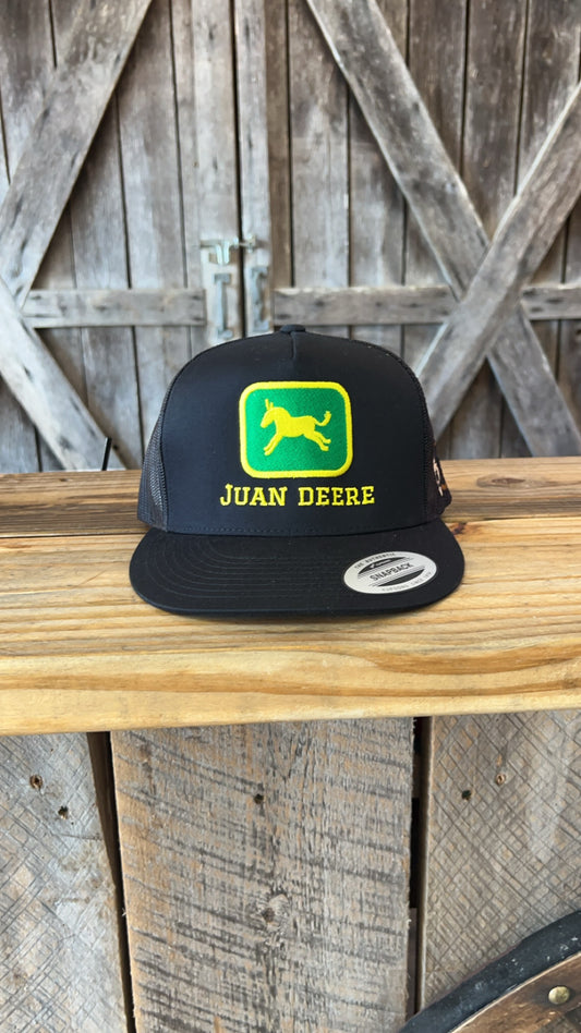 Black Juan Deere Cap