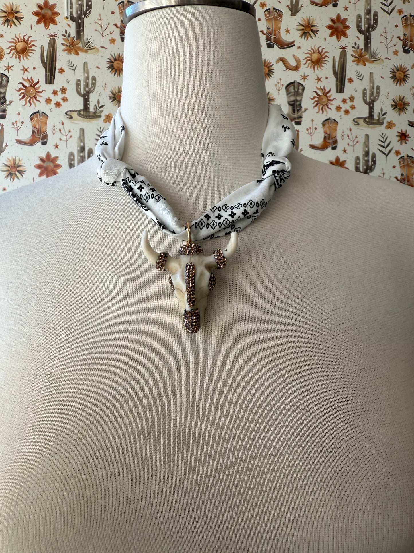 Longhorn Bandana Necklace