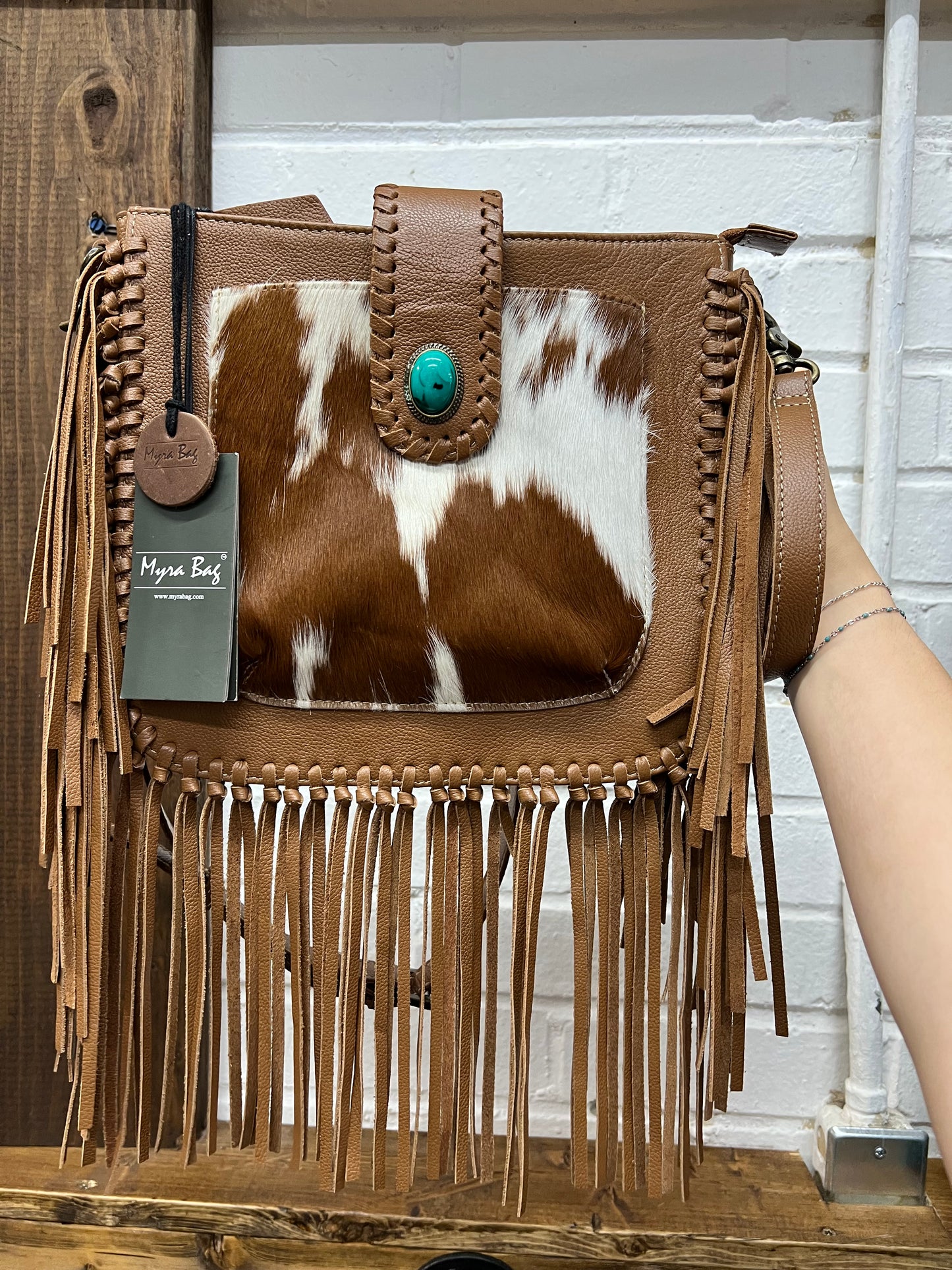 Old Mine Pass Leather & Hairon Bag