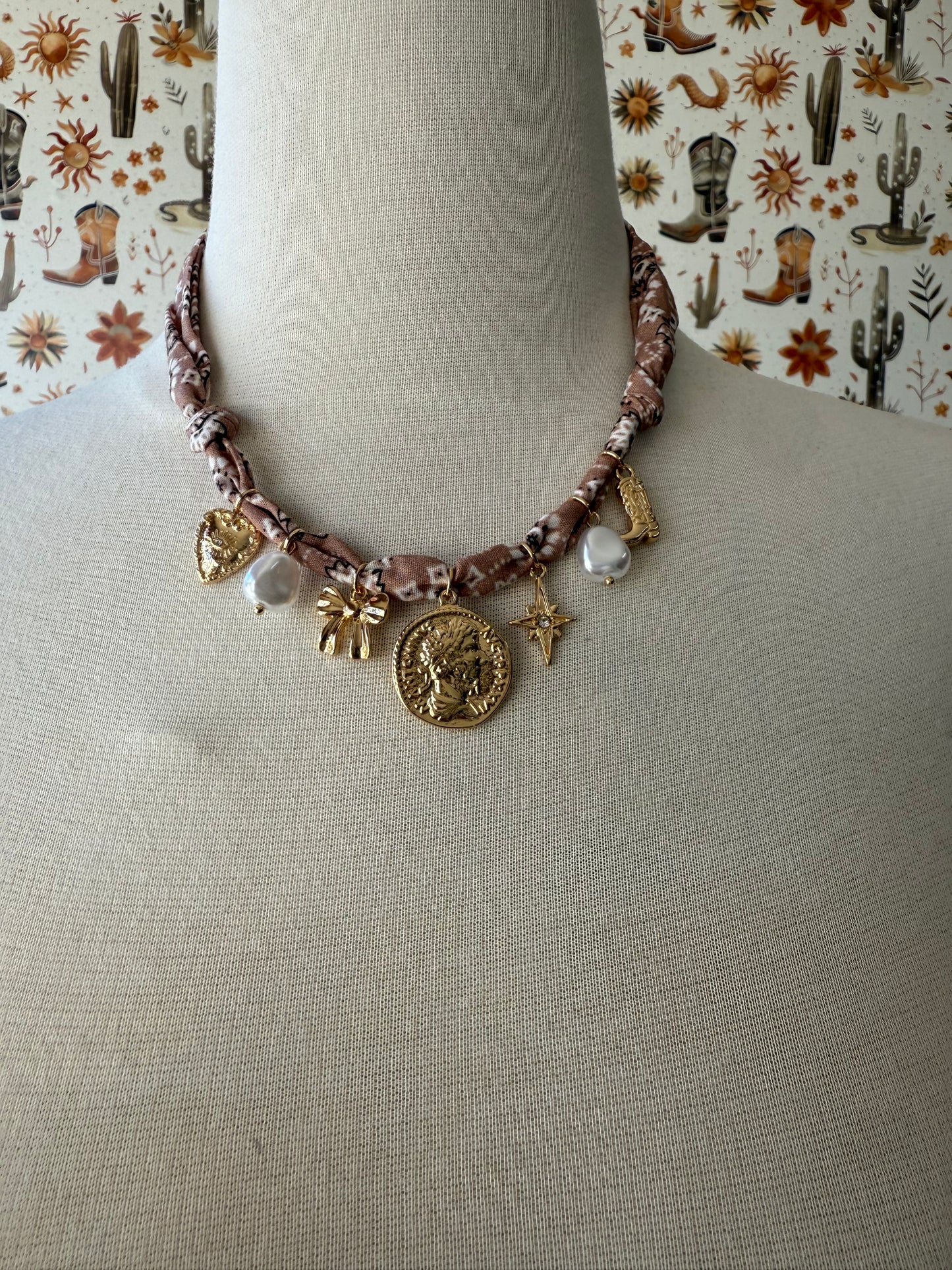 Rose Bandana Necklace