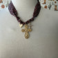 Floral Burgundy Bandana Necklace