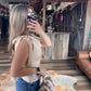 Ivory Shoulder Bow top