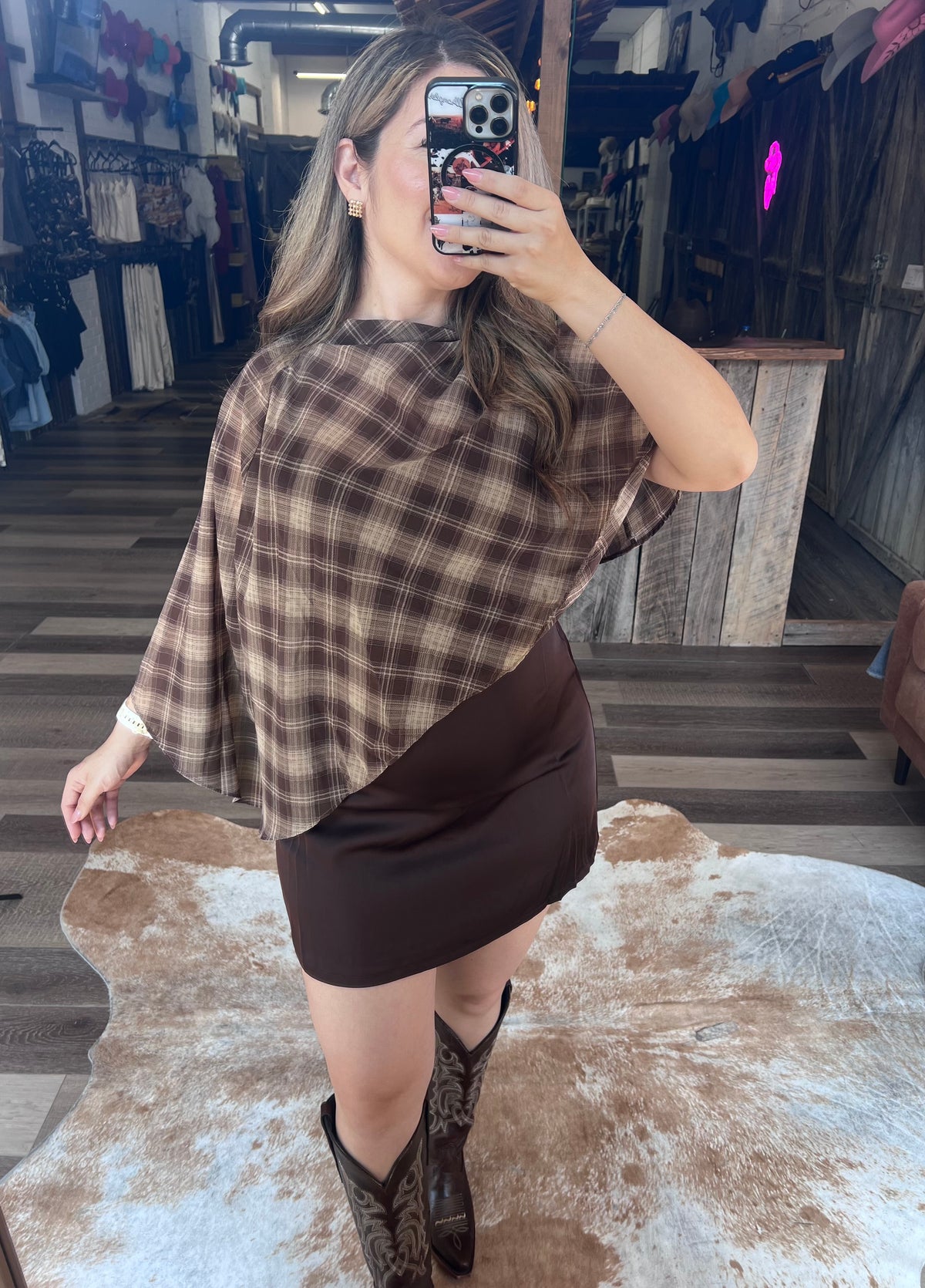 The Autumn Enchantment Silk Cape Dress