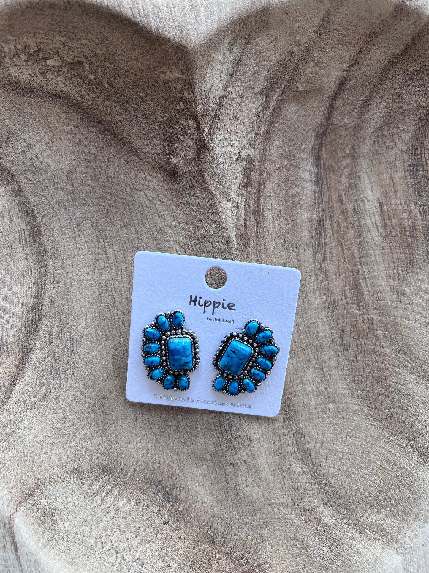 Turquoise Blossom Studs