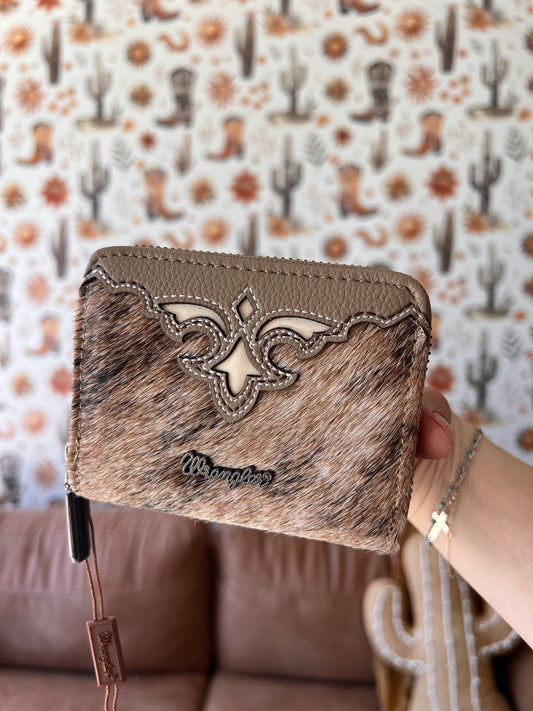 Wrangler Cowhide Zip Wallet