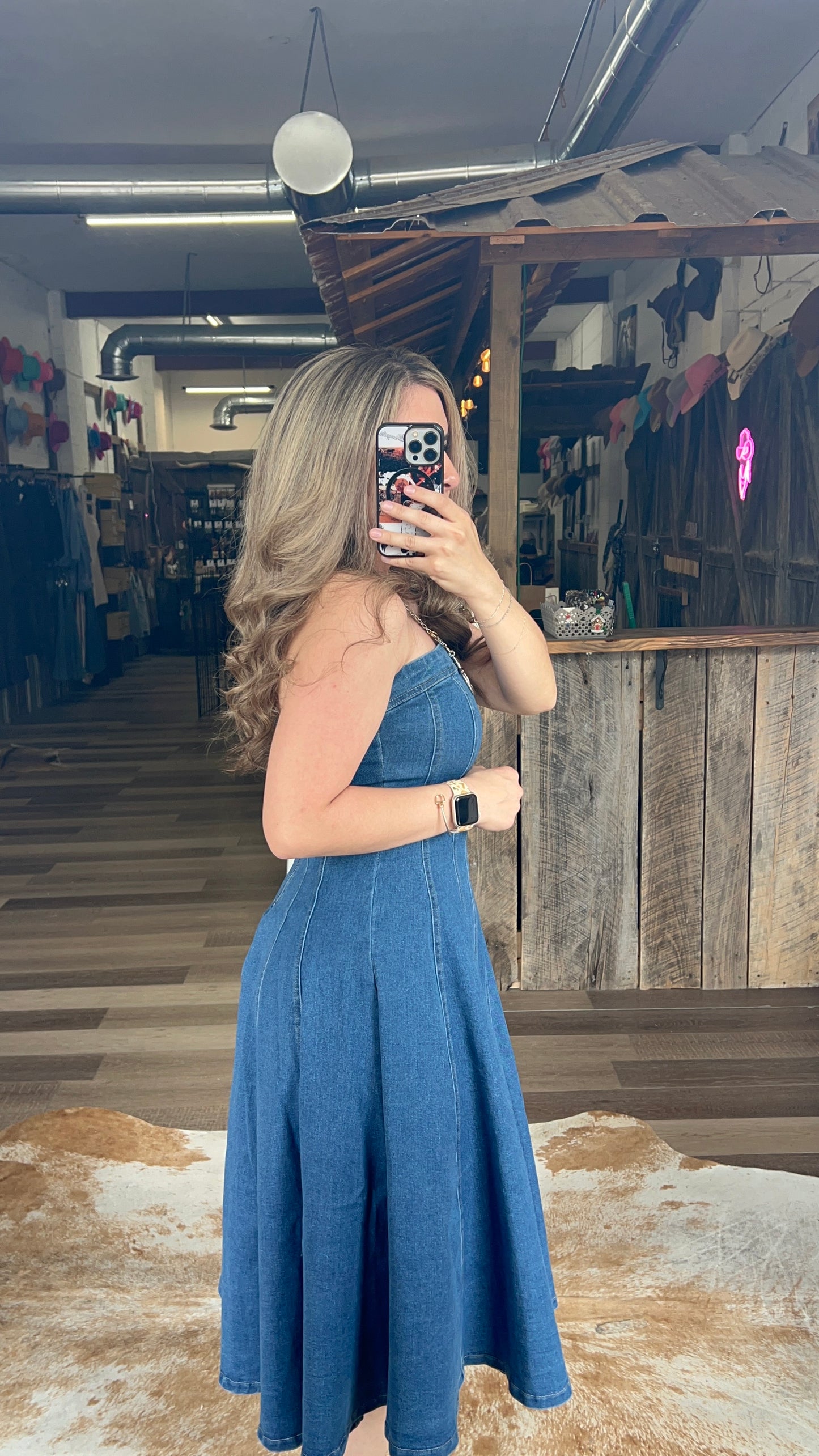 The Sculpted Denim Maxi