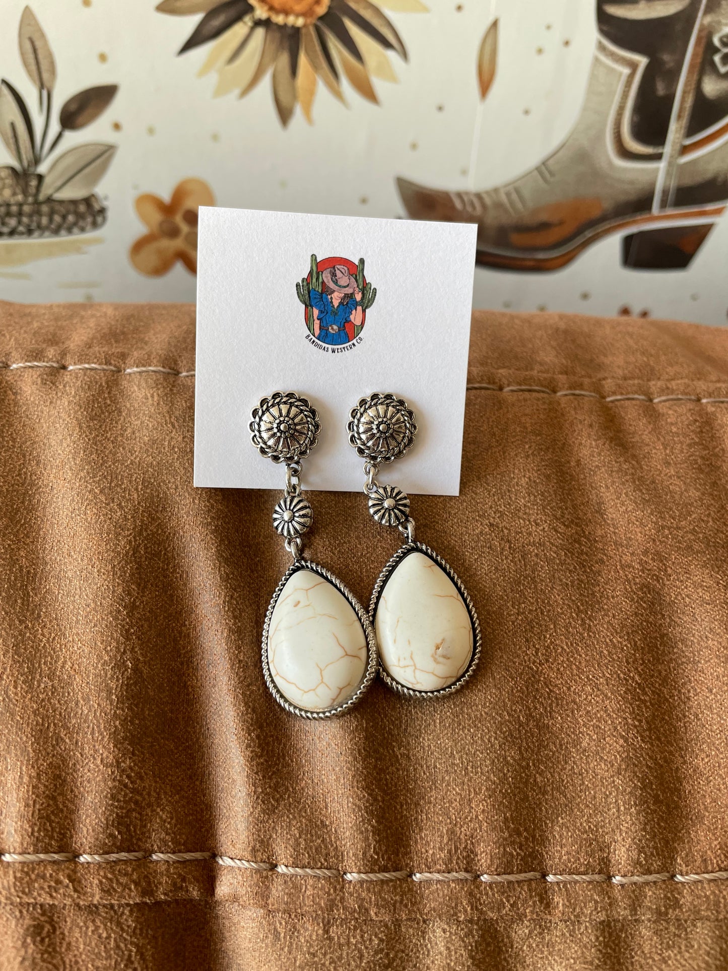 The White Navajo Earrings