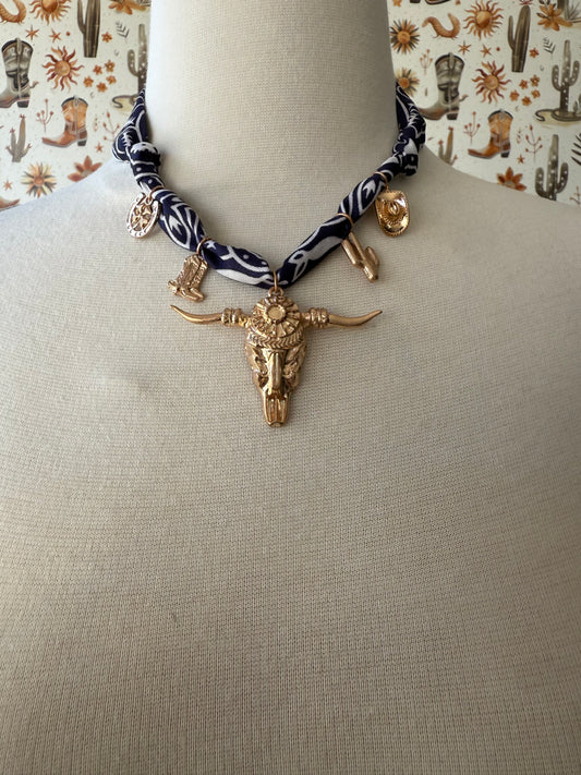 Black Bandana Necklace