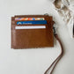 Western Cowhide Leather Wristlet Wallet