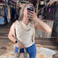 Ivory Shoulder Bow top