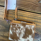 Western Cowhide Leather Wristlet Wallet