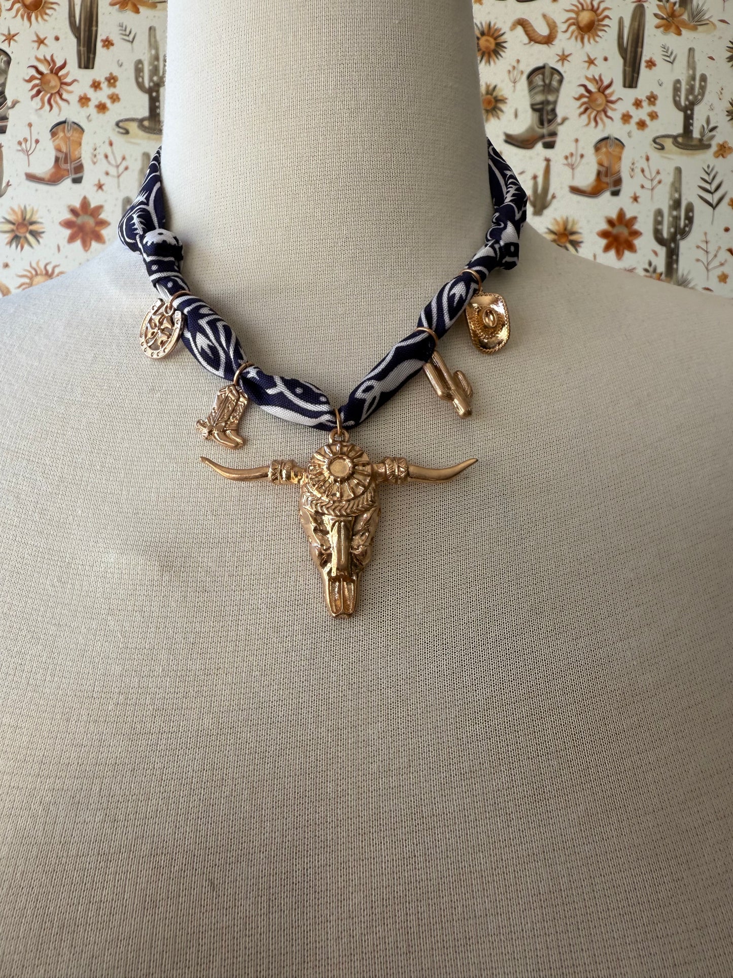 Black Bandana Necklace