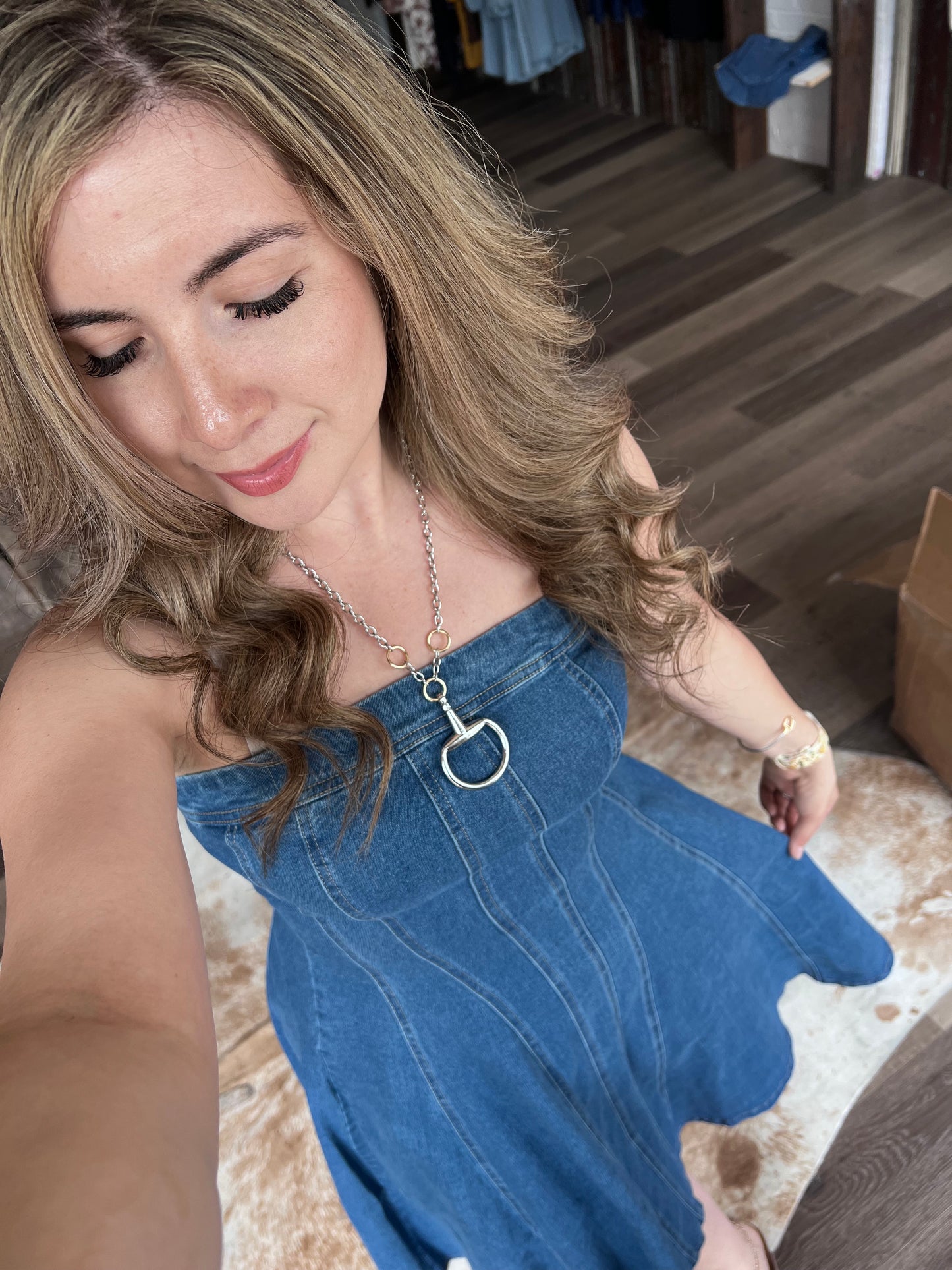 The Sculpted Denim Maxi