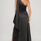 Midnight Outlaw Satin Gown