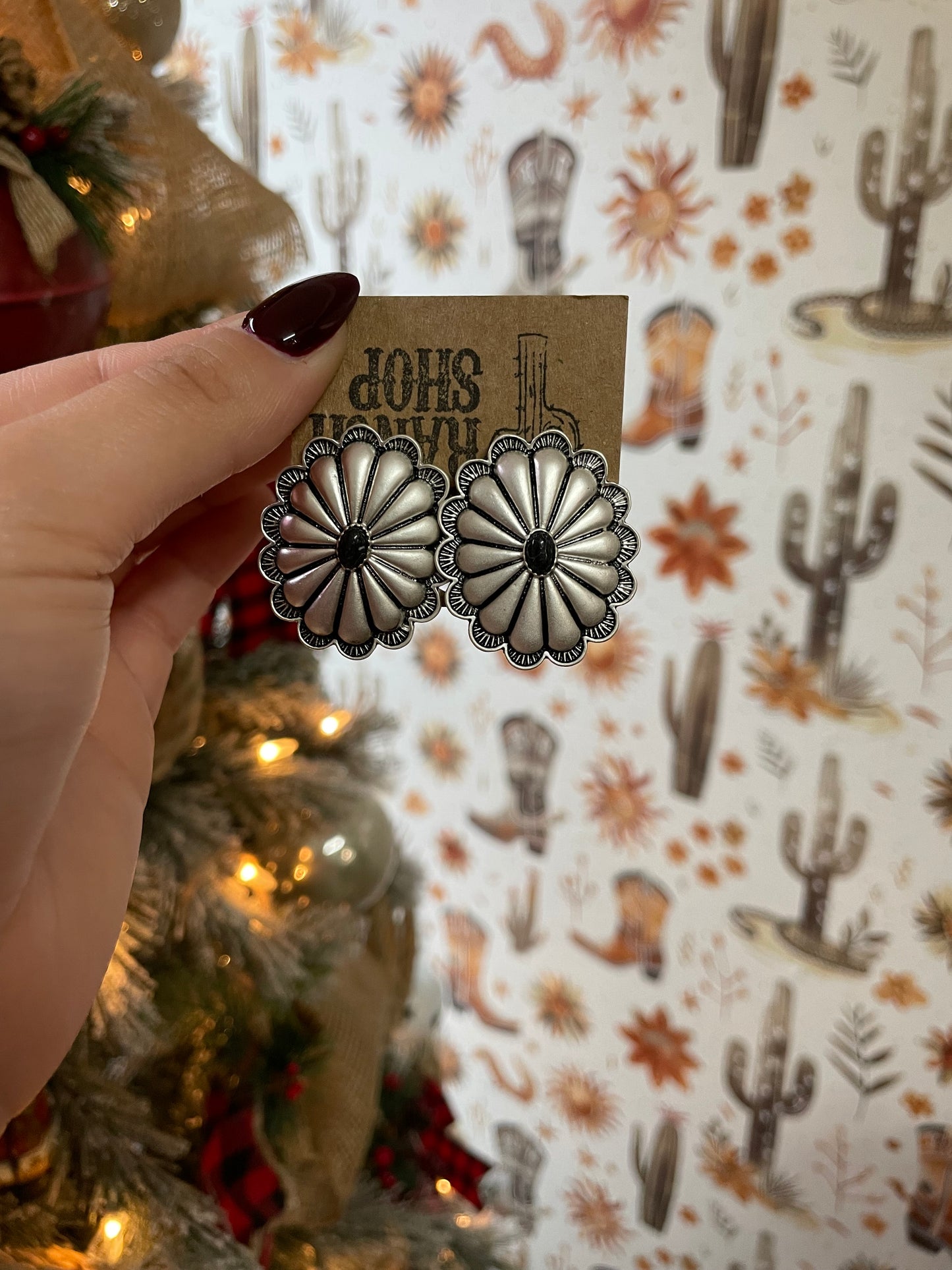 Concho Stud Earrings