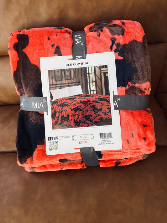 Red Cowhide Blanket