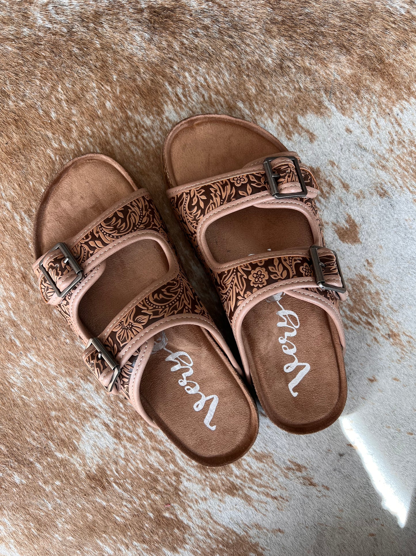 Very G Stenciled Desert Sandals