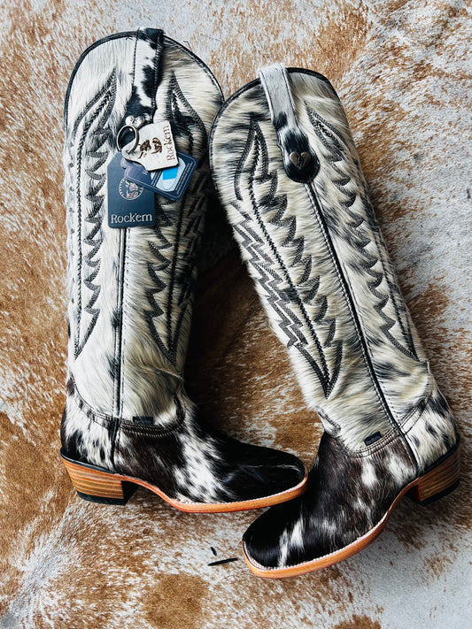 The Tall Cowhide Boots (Pre-Order)