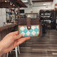 The Turquoise Checkered Wallet