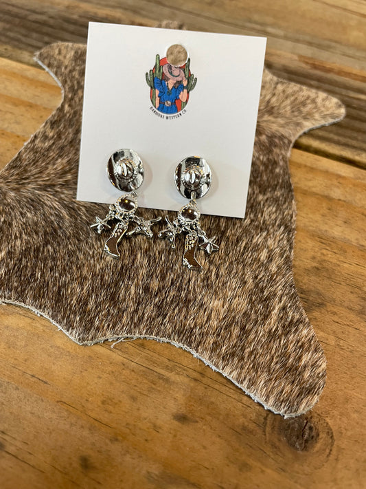 Silver Charm Earrings