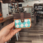 The Turquoise Checkered Wallet
