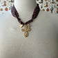 Floral Burgundy Bandana Necklace