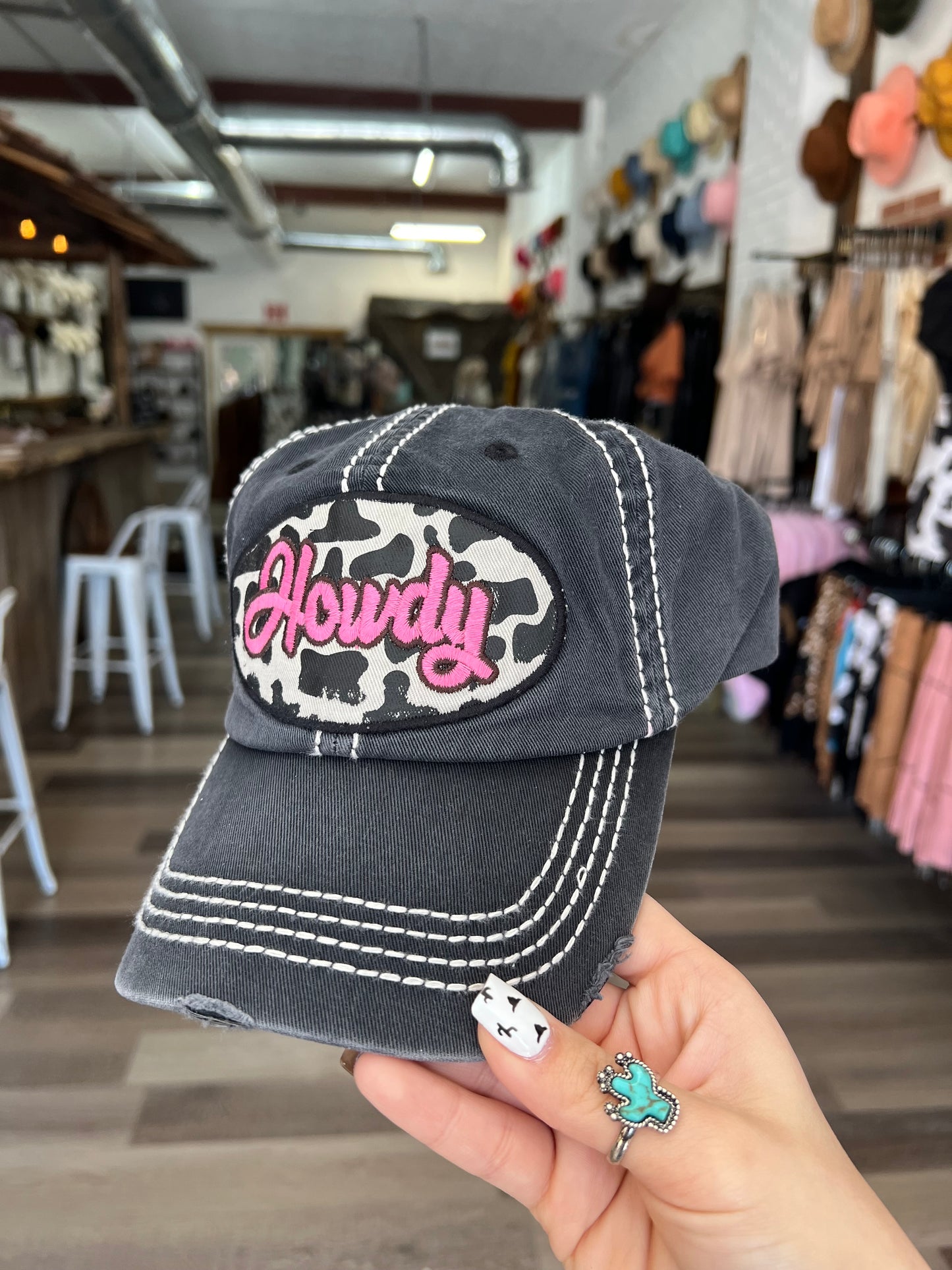 Howdy & Cowprint Cap 🤎