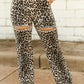 Untamed Leopard Slit Jeans
