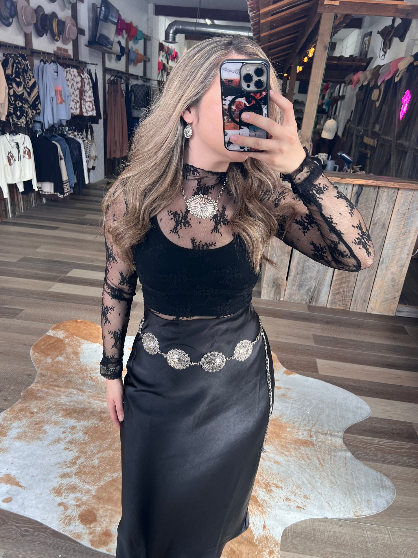 The Black Stallion Satin Skirt