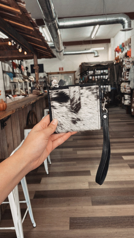 The Cowhide Wristlet