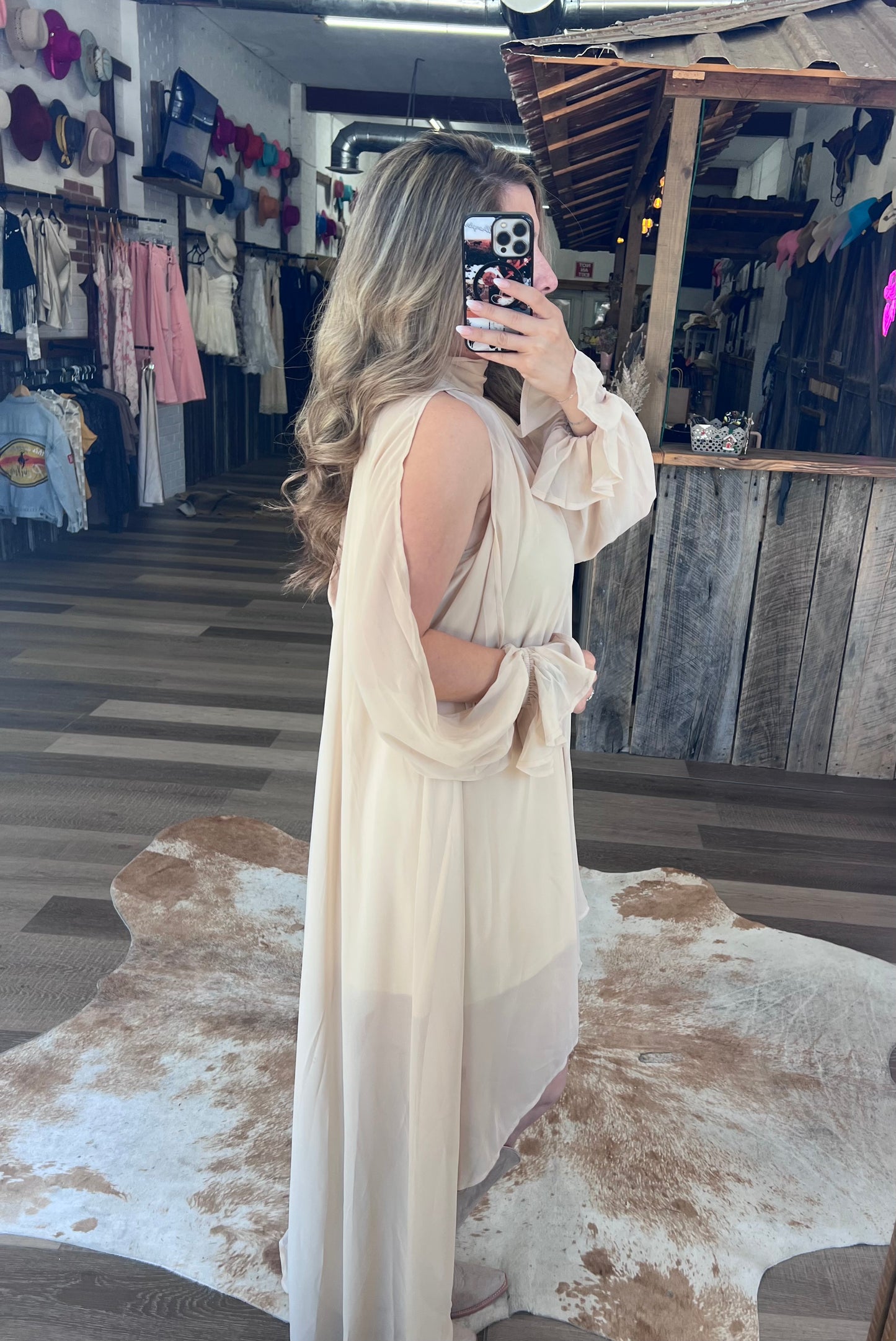 Western Romance Halter Dress