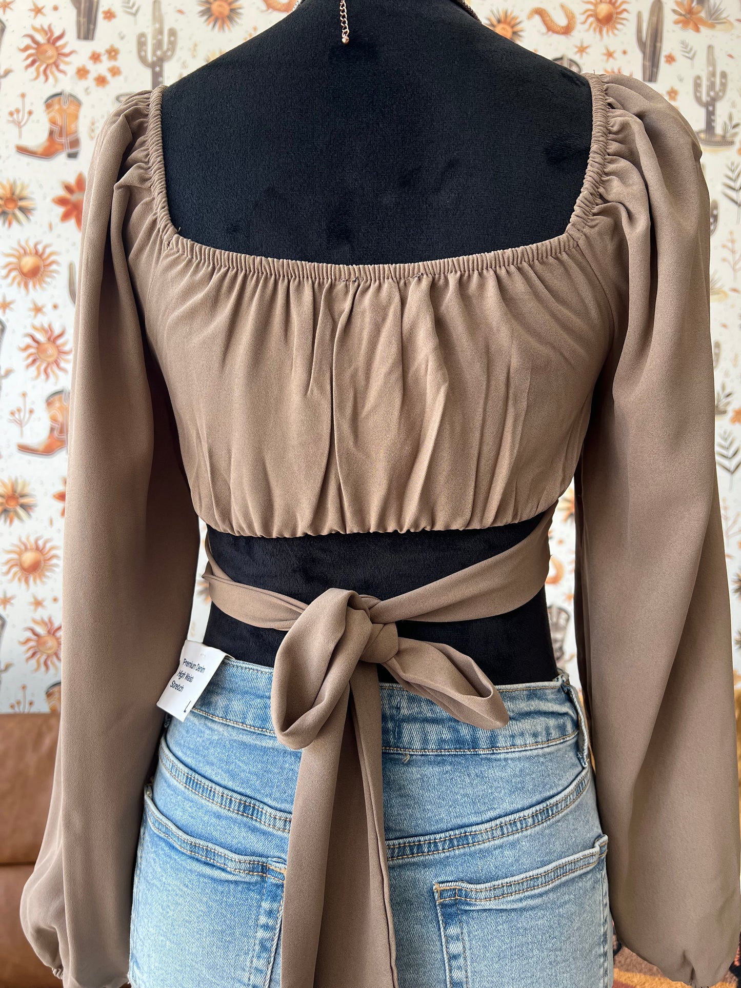 Corset Crop Top with Back Tie