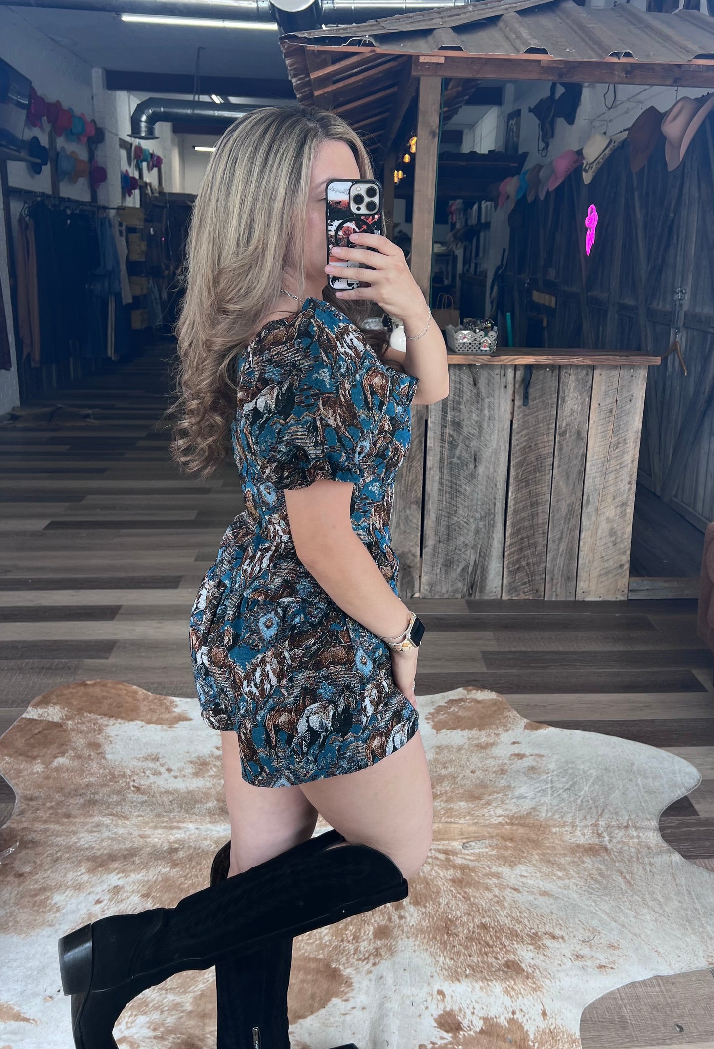 Canyon Horse Tapestry Romper