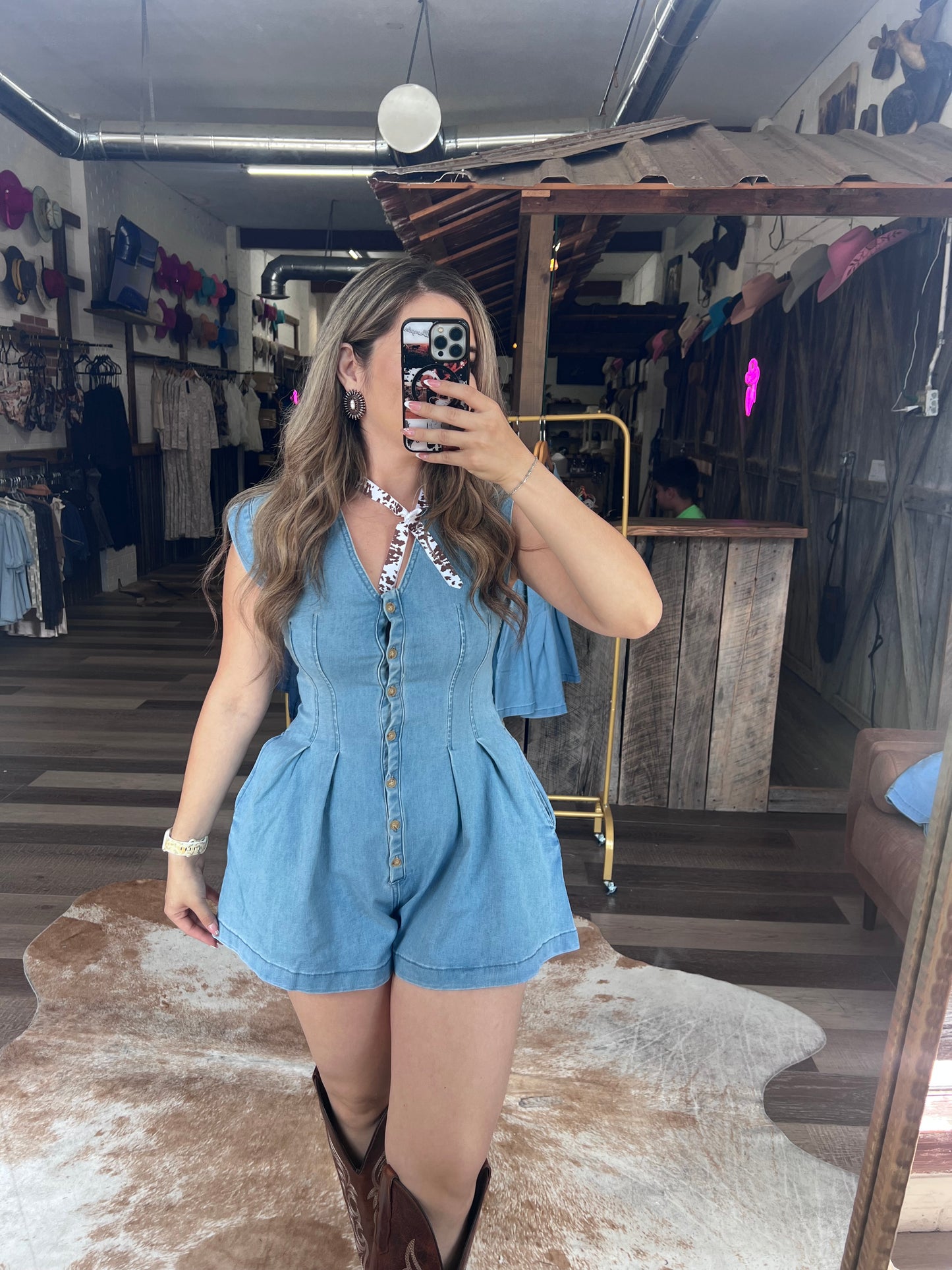 Denim Darlin’ Romper