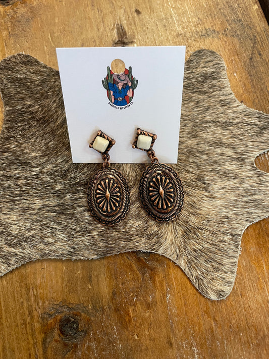 Bronze Floral Earrings