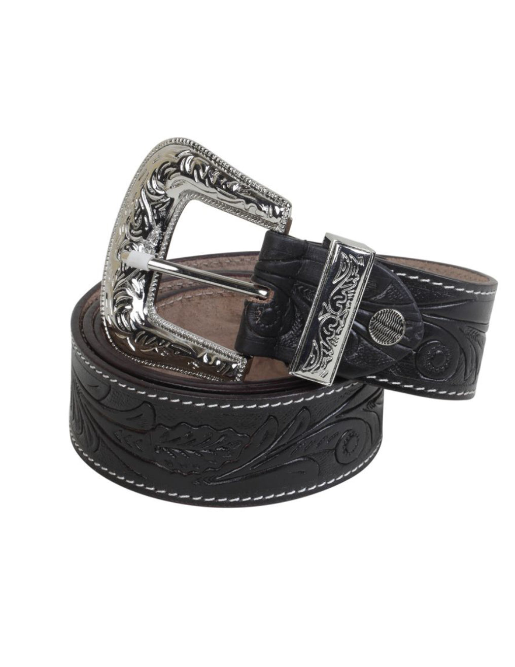 Runner Up Hand-Tooled Leather Belt