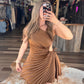 Cocoa Mirage Silk Dress