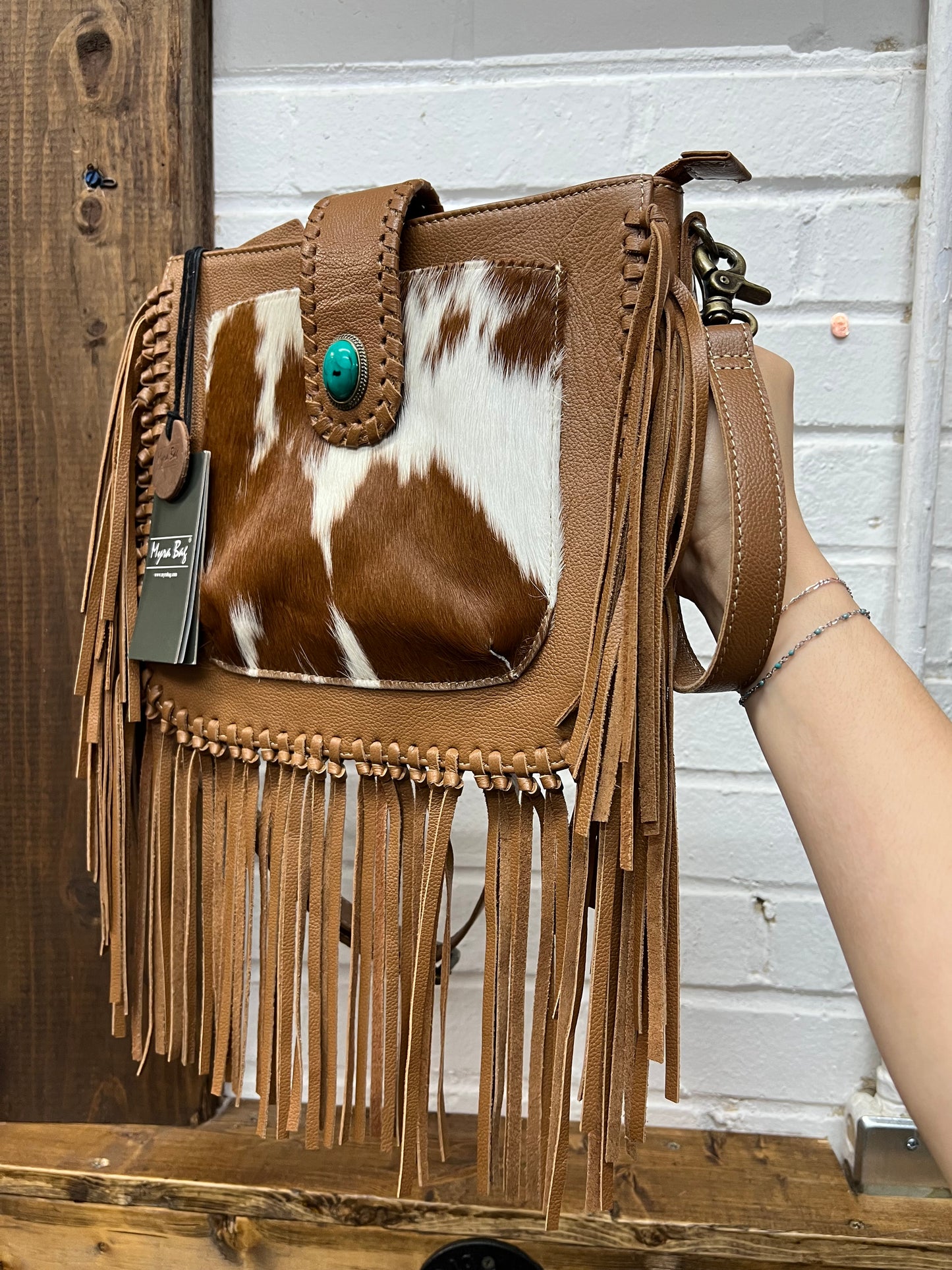 Old Mine Pass Leather & Hairon Bag