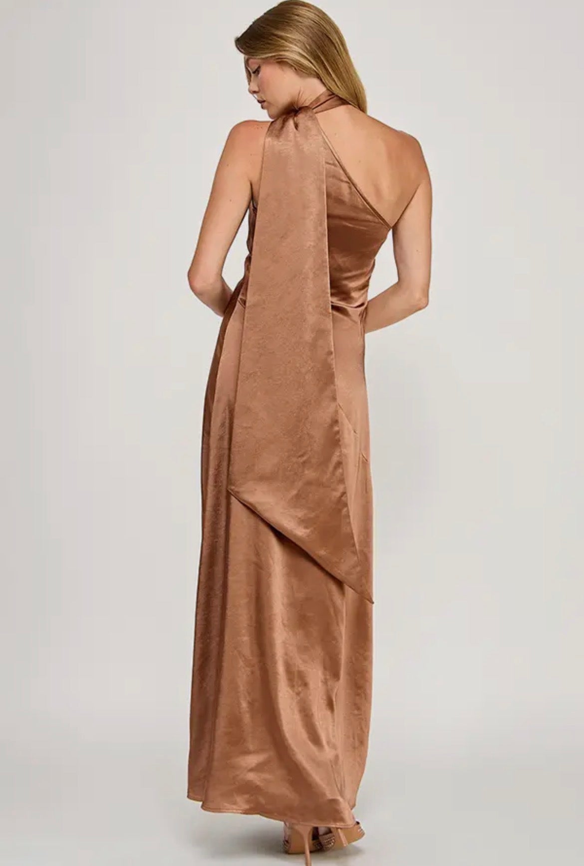 Caramel Canyon Satin Gown