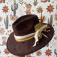 Fedora Brown Bowed Hat