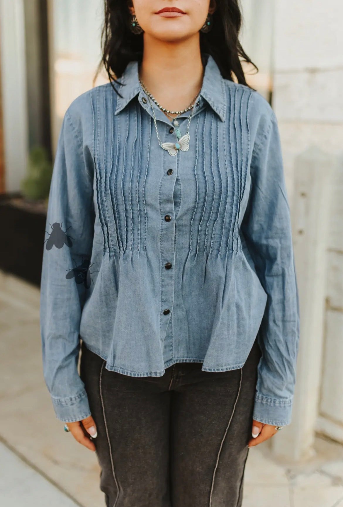 The Bluebell Denim Button-Up