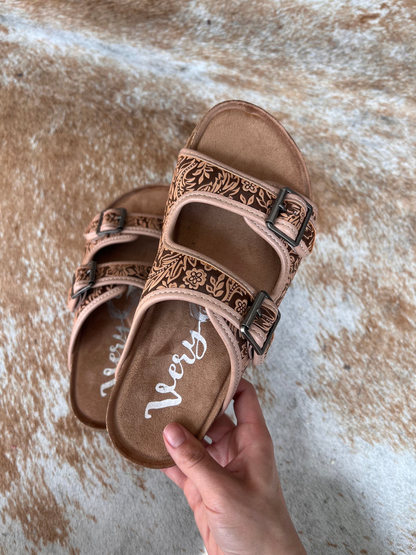 Very G Stenciled Desert Sandals