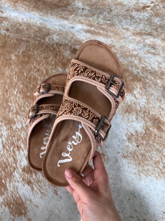 Very G Stenciled Desert Sandals